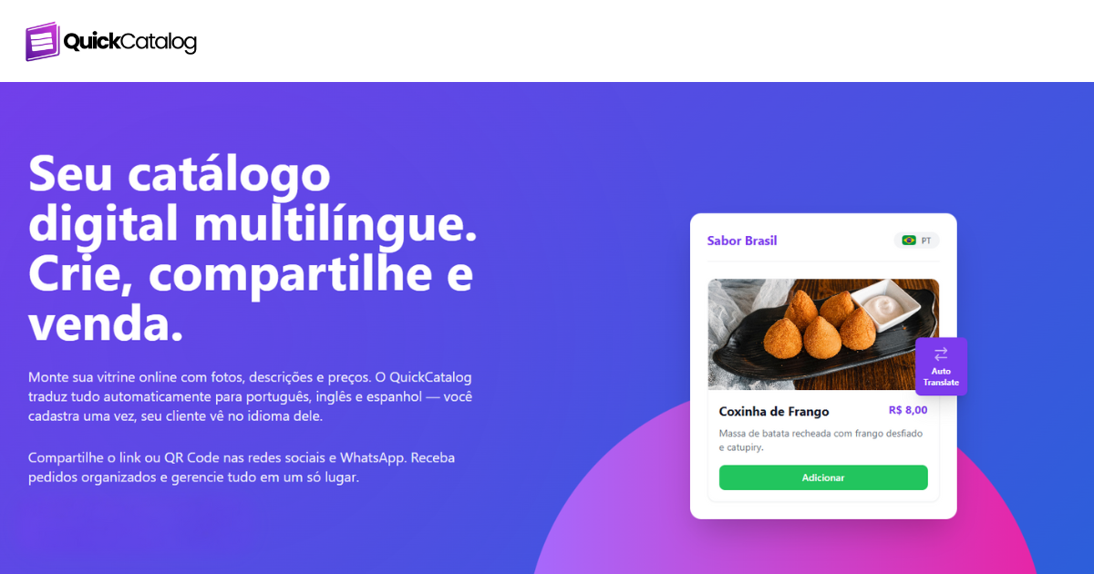 Multilingual Digital Menu QuickCatalog - Free Multilingual Digital Catalog | Online Menu & Ordering